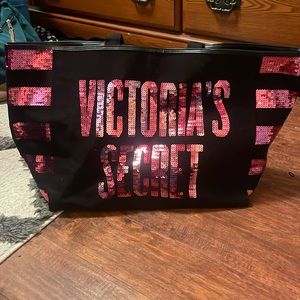 Brand New Victoria’s Secret pink sequin tote bag
